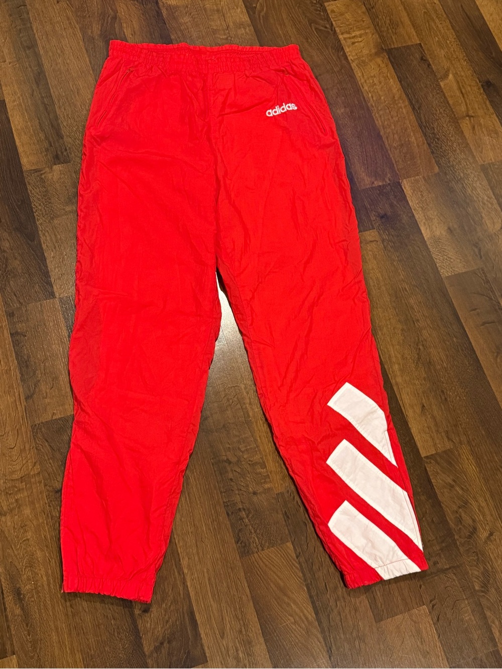 Vintage 90s Adidas Red Track Pants (men’s large)